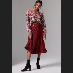 Anthropologie Pauline Midi Sweater Skirt Sz 1X NWT